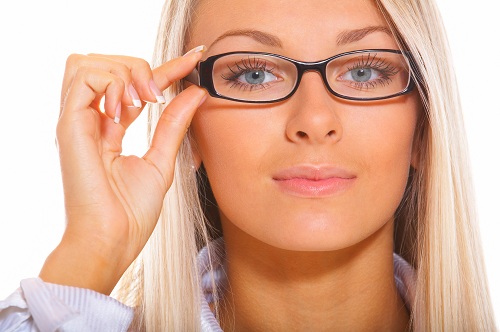 Business woman with spectacles